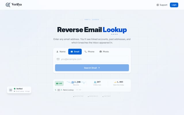 Screenshot of verifya.io