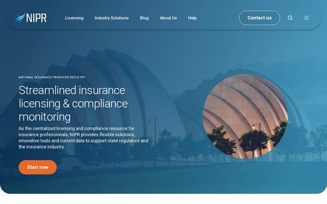 Screenshot of nipr.com
