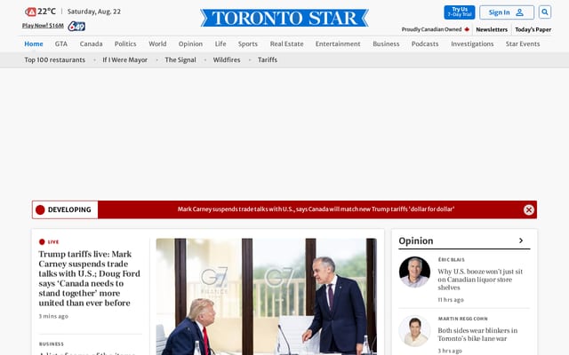Screenshot of thestar.com