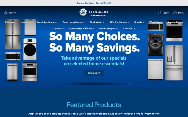Screenshot of geaprstore.com