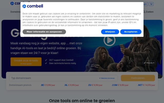 Screenshot of combell.com