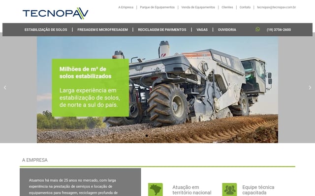 Screenshot of tecnopav.com.br