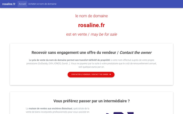 Screenshot of rosaline.fr