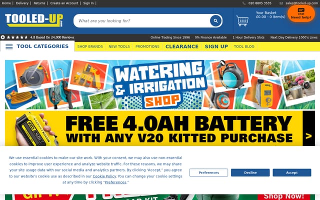 Screenshot of tooled-up.com