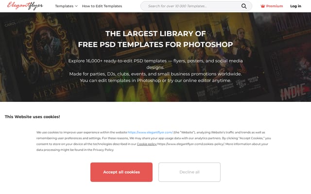 Screenshot of elegantflyer.com