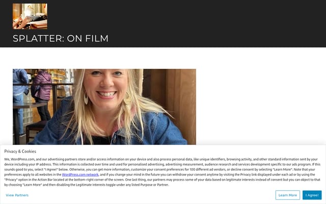 Screenshot of splatteronfilm.com