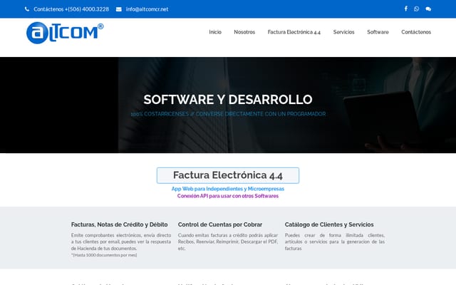 Screenshot of altcomcr.net