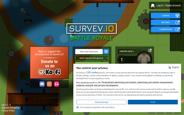 Screenshot of survev.io