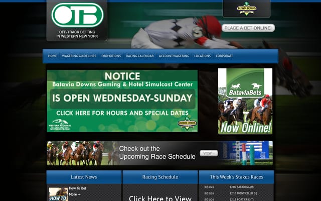 Screenshot of westernotb.com