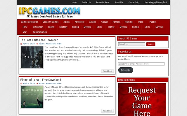 Screenshot of ipcgames.com