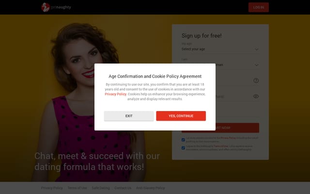 Screenshot of getnaughty.com