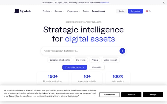 Screenshot of thebigwhale.io