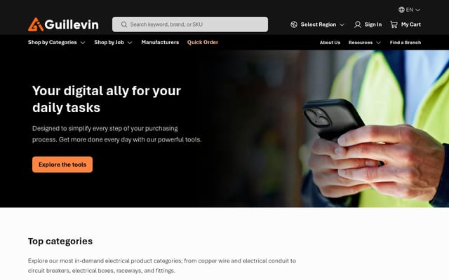 Screenshot of guillevin.com