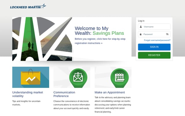 Screenshot of lockheedmartinsavings.com