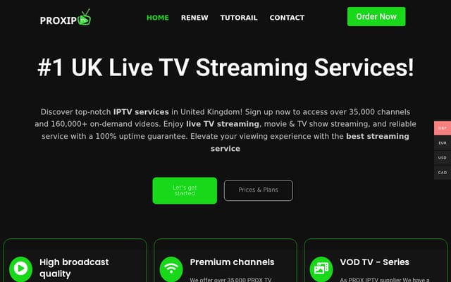 Screenshot of proxiptv.com