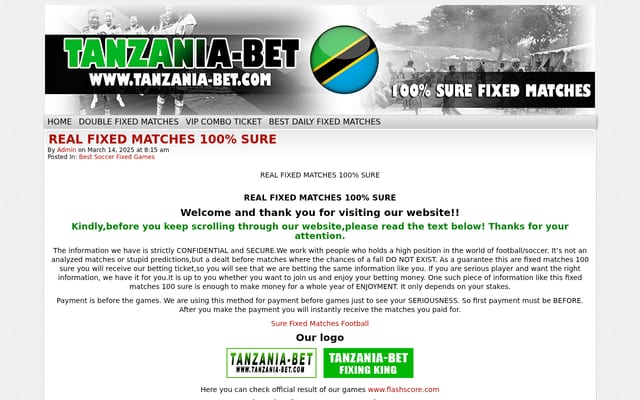 Screenshot of tanzania-bet.com
