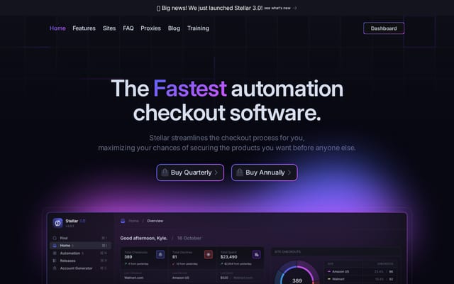 Screenshot of stellara.io