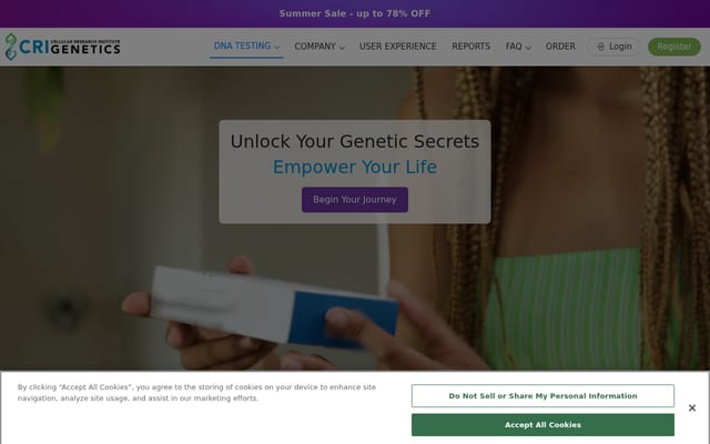 Screenshot of crigenetics.com