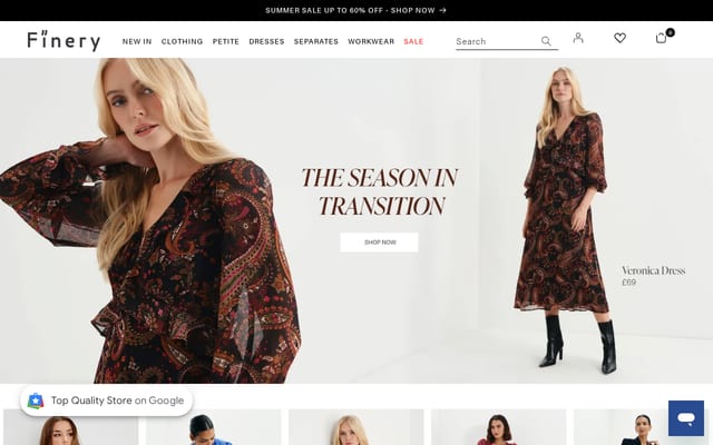 Screenshot of finerylondon.com