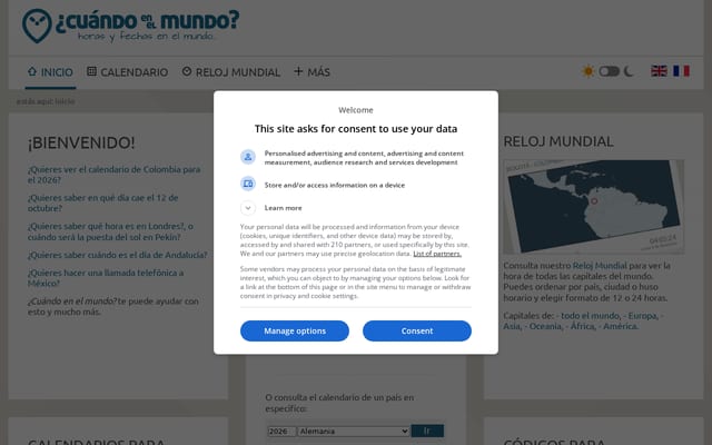 Screenshot of cuandoenelmundo.com