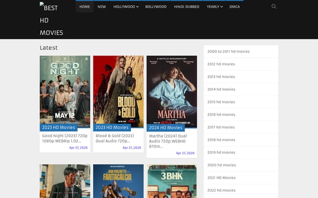 Screenshot of besthdmovies.com