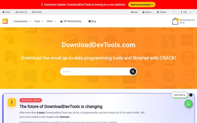 Screenshot of downloaddevtools.ir