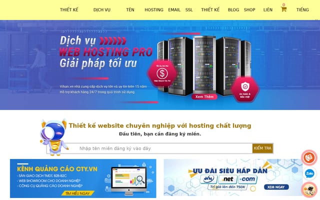 Screenshot of vihan.vn
