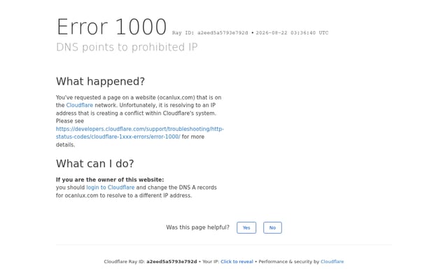 Screenshot of ocanlux.com