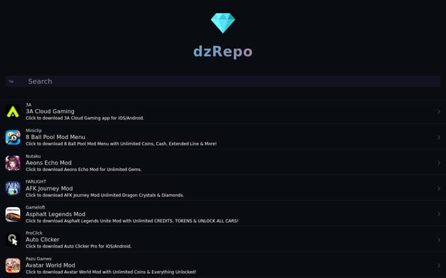 Screenshot of dzrepo.com