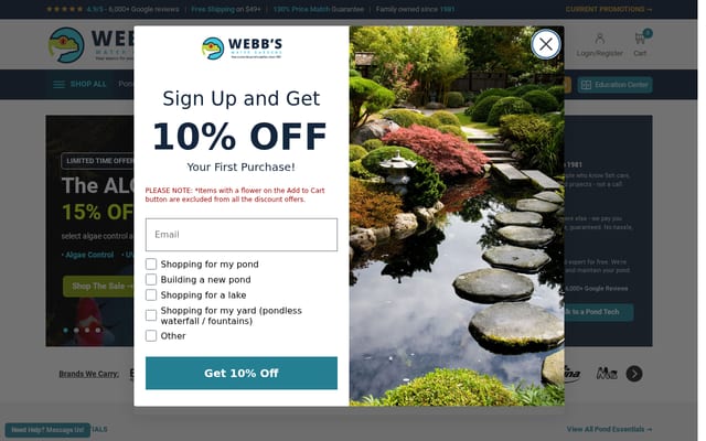 Screenshot of webbsonline.com