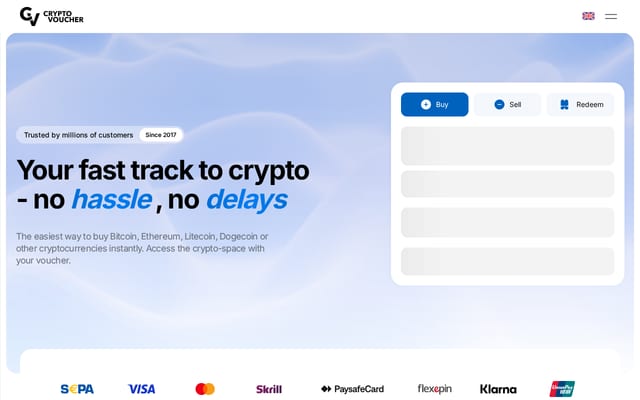 Screenshot of cryptovoucher.io