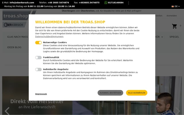 Screenshot of troas.shop