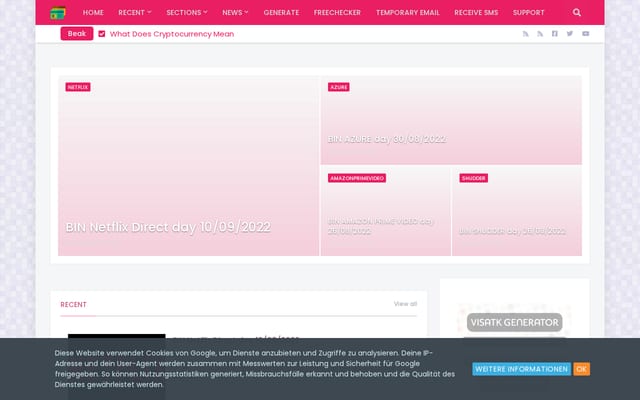 Screenshot of visacardchecker.com