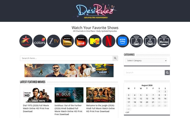 Screenshot of desiruleztv.net