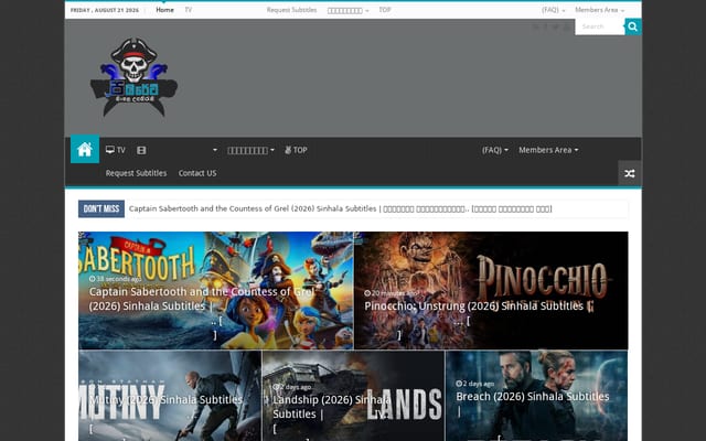 Screenshot of piratelk.com