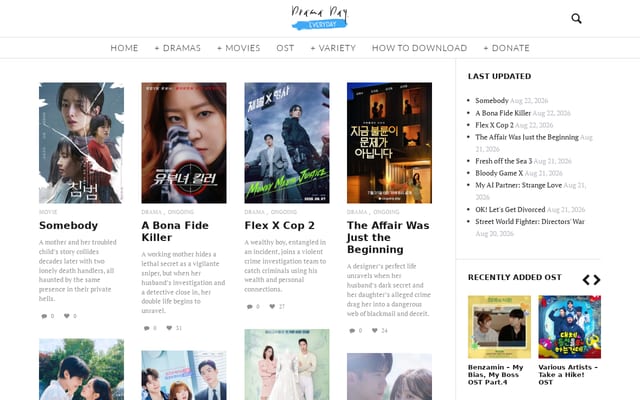 Screenshot of dramaday.net