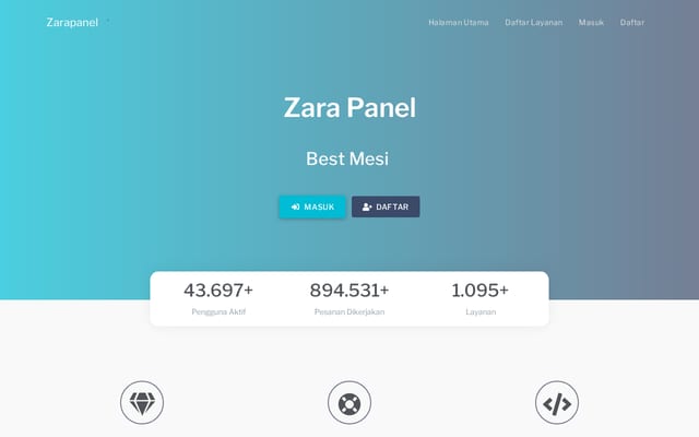 Screenshot of zarapanel.com