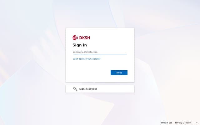 Screenshot of dksh-my.sharepoint.com