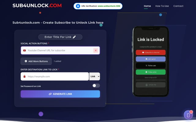 Screenshot of sub4unlock.com