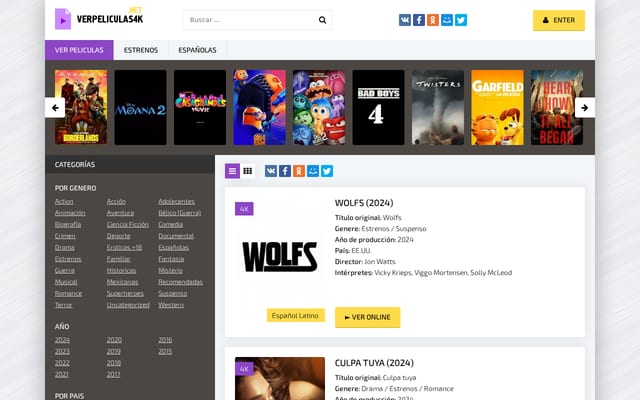 Screenshot of verpeliculas4k.org
