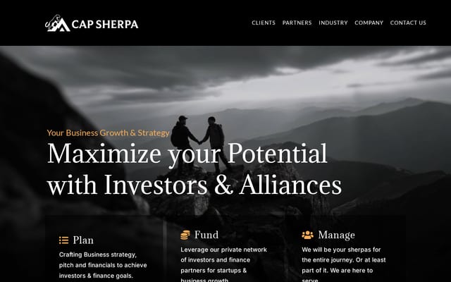 Screenshot of capsherpa.com