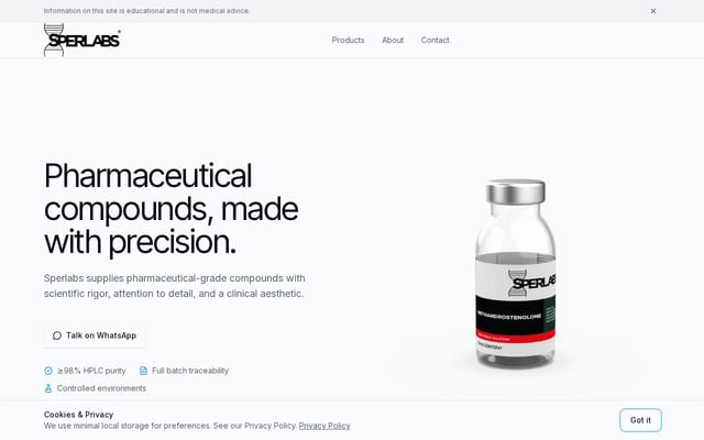 Screenshot of sperlabs.com