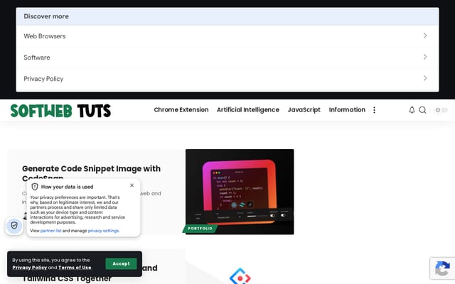 Screenshot of softwebtuts.com