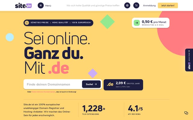 Screenshot of site.de