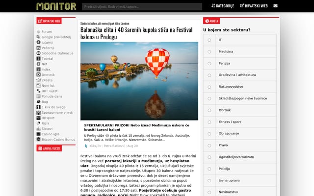 Screenshot of monitor.hr