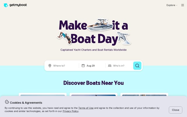 Screenshot of getmyboat.com