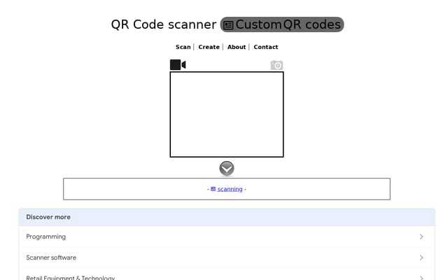 Screenshot of webqr.com