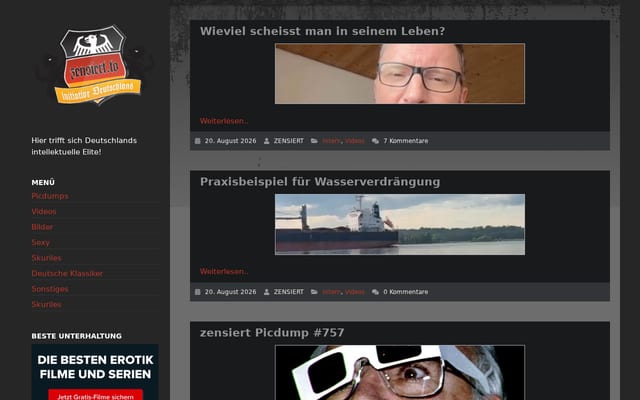 Screenshot of zensiert.net