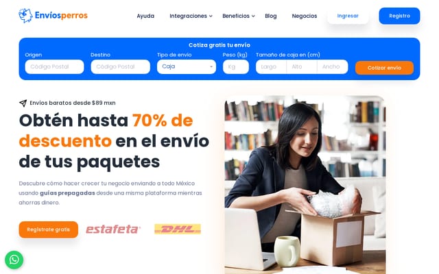 Screenshot of enviosperros.com