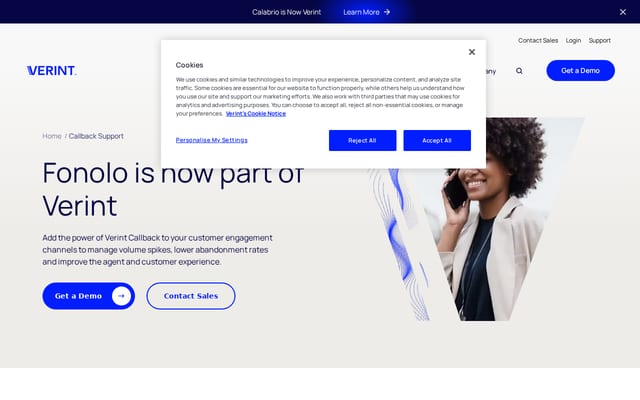 Screenshot of fonolo.com